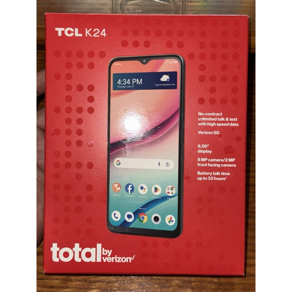 TCL K24 Pre-Paid Phone Total by Verizon 64GB Brand New